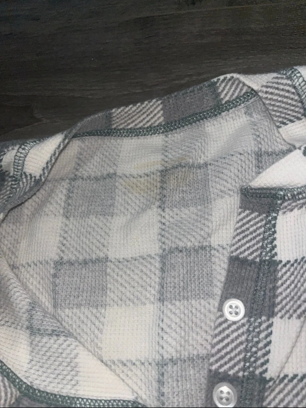 Grey & White Checkered Pajama Set Long John Target - Picture 7 of 7